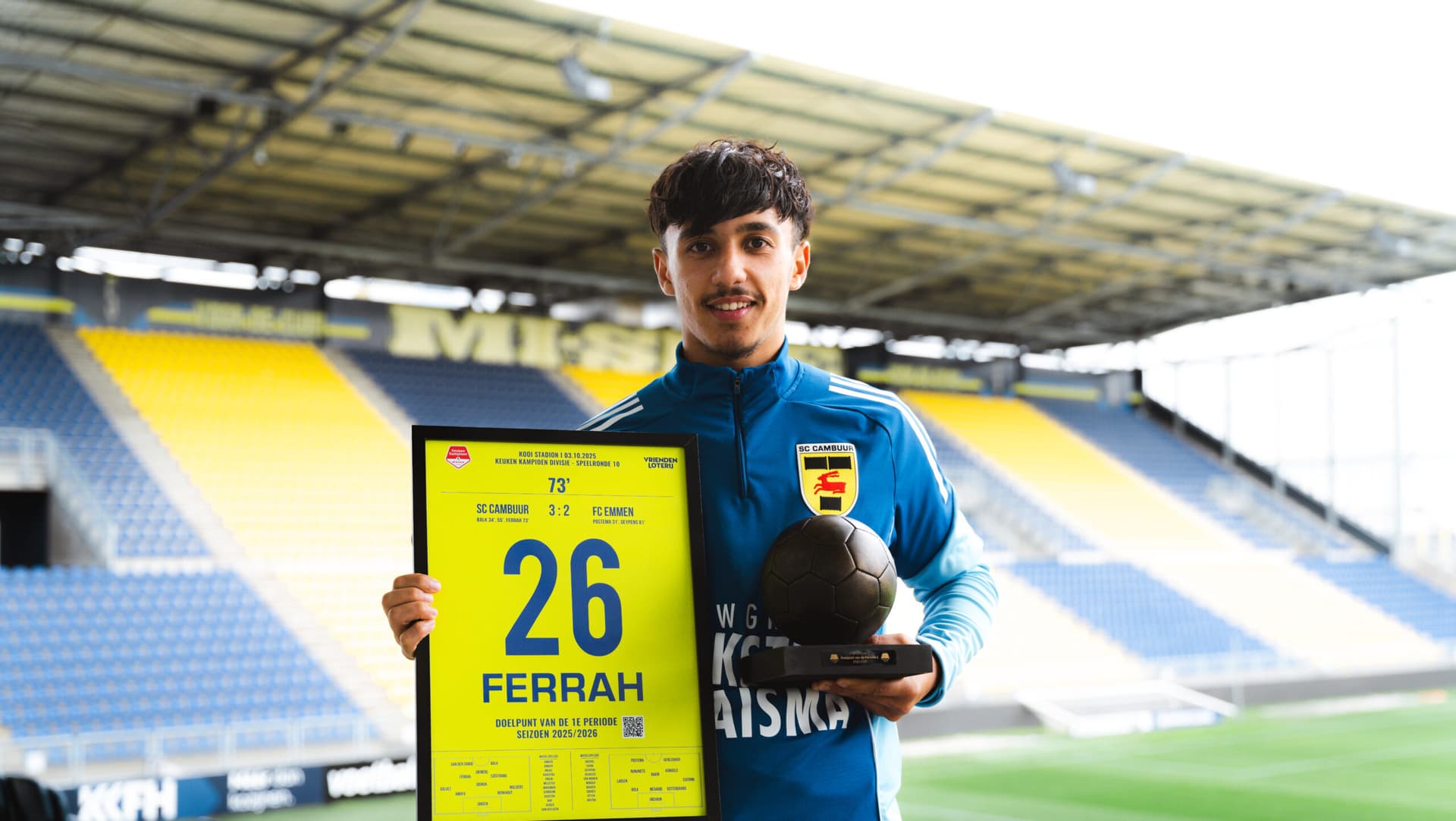 Ichem Ferrah wint Doelpunt van de Periode-trofee door schitterende treffer